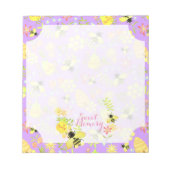 Bloc-note Abeille de miel violet (Devant)