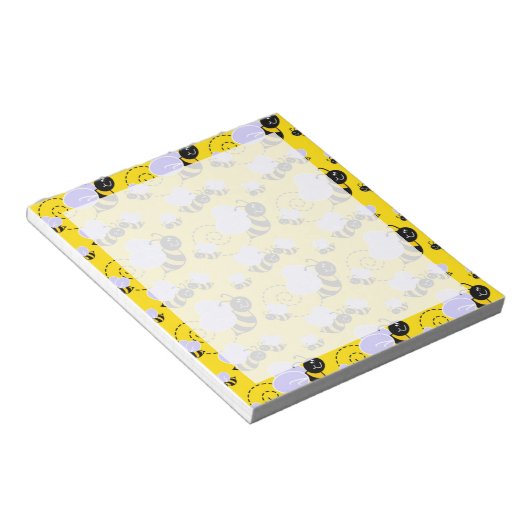 Bloc-note Abeille jaune et noire (Incliné)