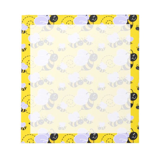 Bloc-note Abeille jaune et noire (Devant)