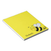 Bloc-note Abeille Jaune mignonne Personnalisée (Incliné)