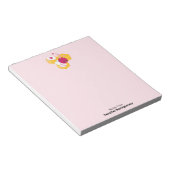 Bloc-note Abeille mignonne aux Coeurs de Saint-Valentin rose (Incliné)