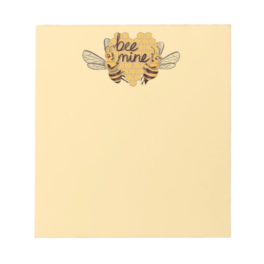 Bloc-note Abeilles de dessin animé mignonnes avec un cœur e (Devant)