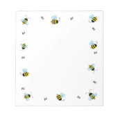 Bloc-note Abeilles de miel en effervescence Blank joyeux (Devant)