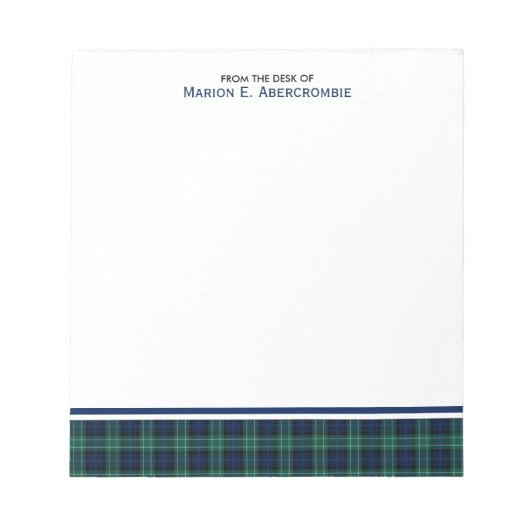Bloc-note Abercrombie Tartan (Devant)