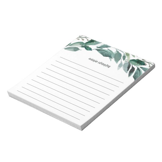 Bloc-note Abondant feuillage | Personnalisé (Tourné)