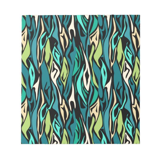 Bloc-note Abstract black turquoise (Devant)