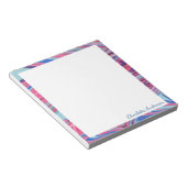 Bloc-note Abstract Marbled Art in Blue and Pink Personalized (Incliné)