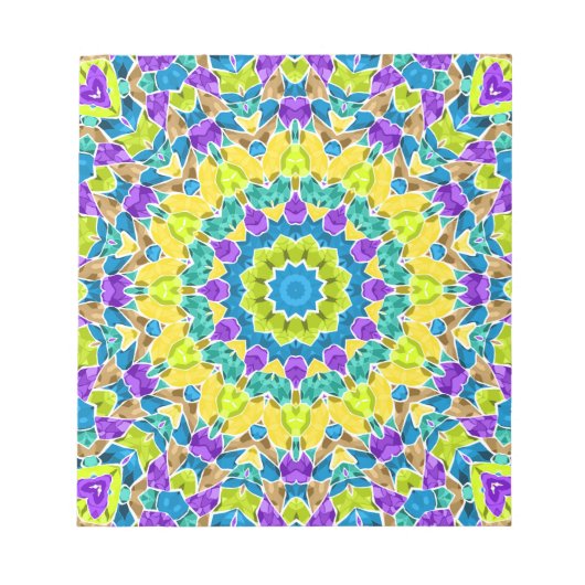Bloc-note Abstract modern mosaic kaleidoscopic (Devant)
