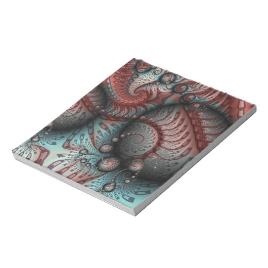 Bloc-note Abstract Vivid Fantasy Fractal Art Brown Blue (Tourné)