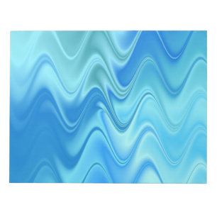 Bloc-note Abstrait Bleu Ondulé