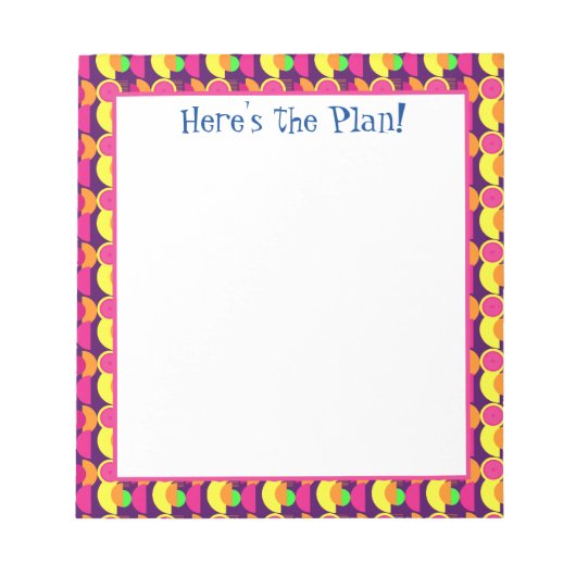 Bloc-note Abstrait coloré amusant Boho Art Planner (Devant)