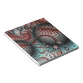 Bloc-note Abstrait Fantaisie Vive Art Fractal Brun Bleu (Incliné)