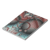 Bloc-note Abstrait Fantaisie Vive Art Fractal Brun Bleu (Tourné)