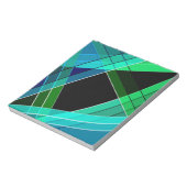 Bloc-note Abstrait, géométrique, vert, bleu, noir (Tourné)