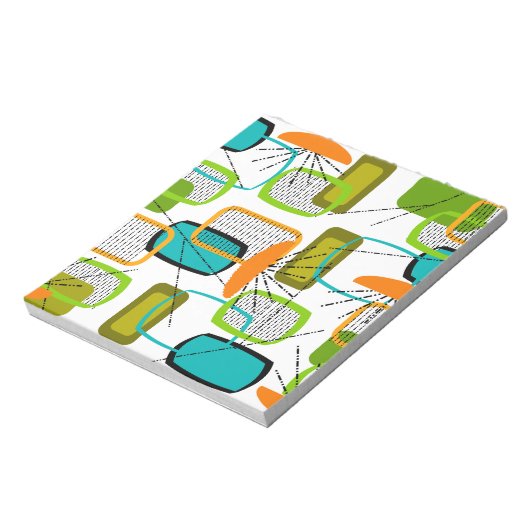 Bloc-note Abstrait moderne du milieu du siècle #57 (Tourné)