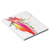 Bloc-note Abstrait Oiseau de Paradise Paint Splatters (Incliné)