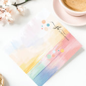 Bloc-note Abstrait Pastel Brushstroke Personnalisé