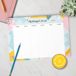 Bloc-note Abstrait Pastel Weekly Planner<br><div class="desc">Ce planificateur hebdomadaire branché a de l'espace pour écrire vos tâches du lundi au week-end. Il affiche un design pastel abstrait. Vous pouvez également utiliser cette option comme liste d'achat,  planificateur de repas ou pour l'école !</div>