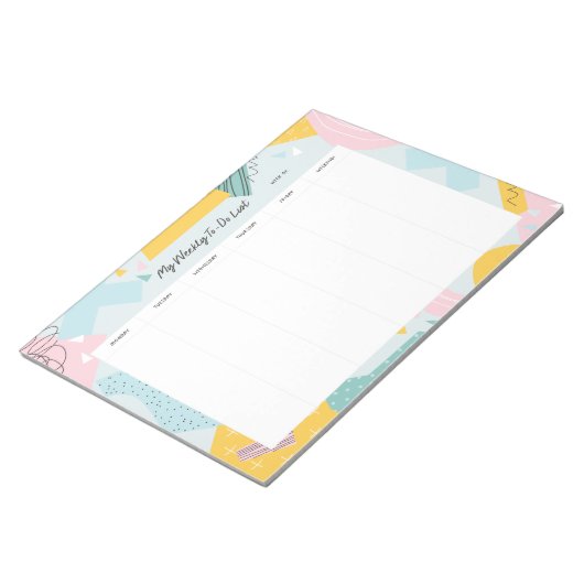 Bloc-note Abstrait Pastel Weekly Planner (Incliné)
