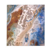 Bloc-note Abstrait plage de sable motif motif en mousse d'ea (Devant)