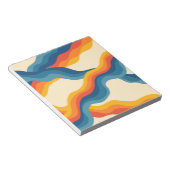 Bloc-note Abstrait Retro Bleu Bleu Verre Gras Moderne (Incliné)