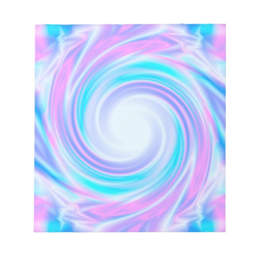 Bloc-note Abstrait tourbillon liquide pastel violet couleurs (Devant)