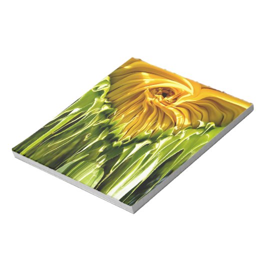 Bloc-note Abstrait tournesol rétro funky, géométrie effrayée (Tourné)