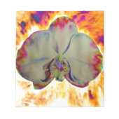 Bloc-note Abstraite peinture d'orchidée tropicale fleurie (Devant)