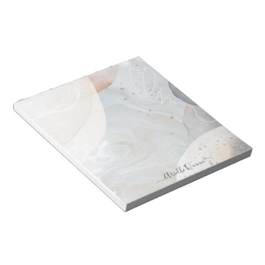 Bloc-note Abstraite Terre Aquarelle Formes Textures (Incliné)