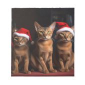 Bloc-note Abyssinian près de la cheminée Noël (Devant)