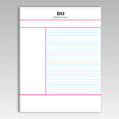 Bloc-note Academic School Monogram Name Lecture Notepad