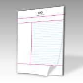 Bloc-note Academic School Monogram Name Lecture Notepad