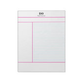 Bloc-note Academic School Monogram Name Lecture Notepad (Tourné)