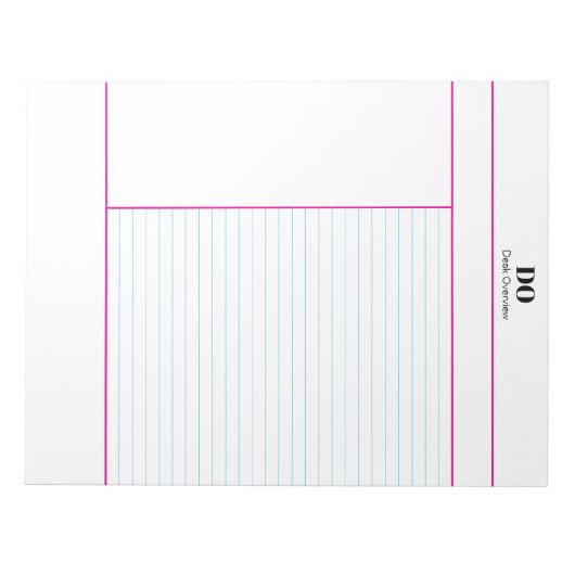 Bloc-note Academic School Monogram Name Lecture Notepad (Devant)