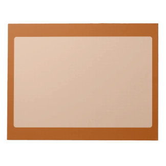 Bloc-note Accent de couleur brun Sienna prêt à customiser