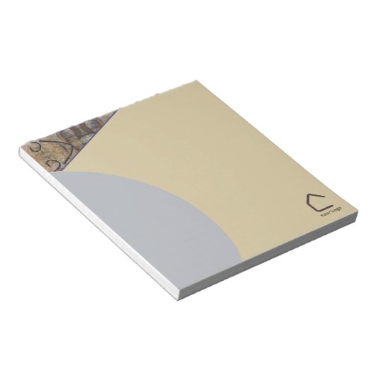 Bloc-note Accents Abstraits Modernes Simples Logo ou Code QR (Incliné)