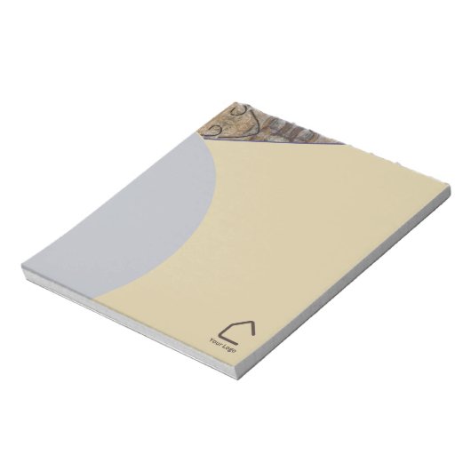 Bloc-note Accents de logo ou code QR abstrait simple moderne (Tourné)