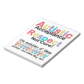 Bloc-note Acceptation autistique Respect non guéri (Tourné)