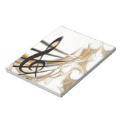Bloc-note Accessoire de design de feuille de musique classiq (Tourné)