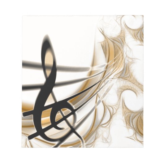 Bloc-note Accessoire de design de feuille de musique classiq (Devant)