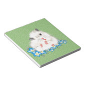 Bloc-note Accessoires hamster syrien blanc mignon, polka ver (Incliné)