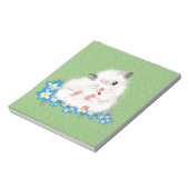 Bloc-note Accessoires hamster syrien blanc mignon, polka ver (Tourné)