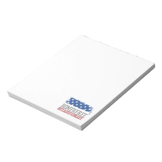 Bloc-note Accueil des libres à cause du brave drapeau améric (Tourné)