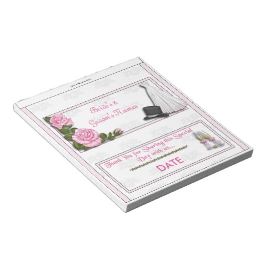Bloc-note Accueil Mariage Candy Bar Wrapper Party Favoriser (Incliné)