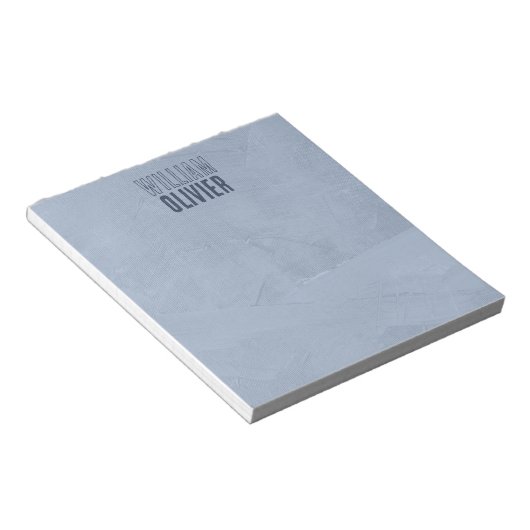 Bloc-note Acier Bleu Peinture Texture de pinceau Ajouter le (Incliné)