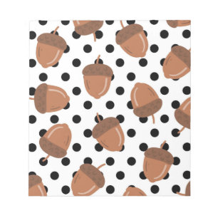 Bloc-note Acorn Black Dots Automne Y2K Motif