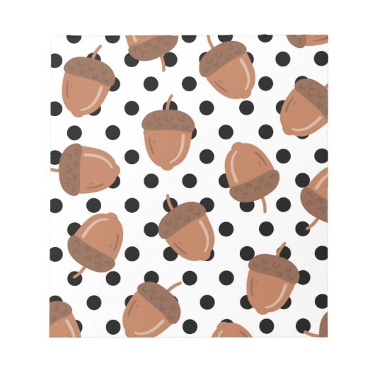 Bloc-note Acorn Black Dots Automne Y2K Motif (Devant)