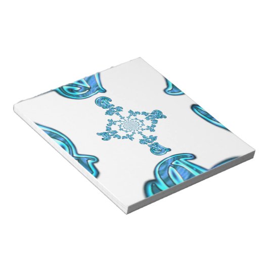 Bloc-note Action Cyan Turquoise Graffiti Abstrait Imprimer (Incliné)