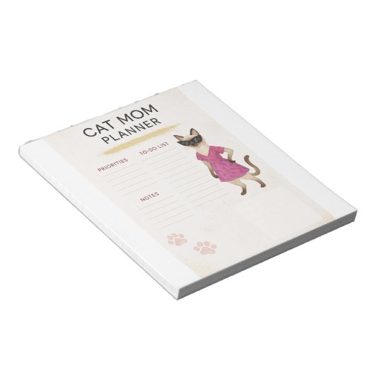 Bloc-note Activité de chat (Incliné)