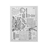 Bloc-note Activité de coloriage d'anniversaire de baseball p (Tourné)